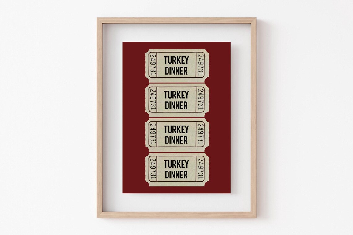 Thanksgiving Turkey Dinner Autumn Wall Art Print - Image 6