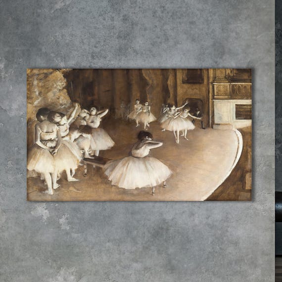 Ballet Rehearsal Canvas Print Vintage Degas Painting Wall Art