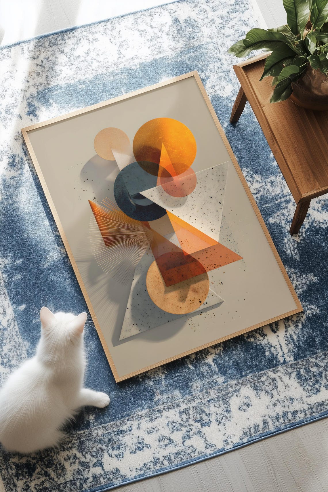 Balanced Chaos Abstract Minimal Geometric Wall Art
