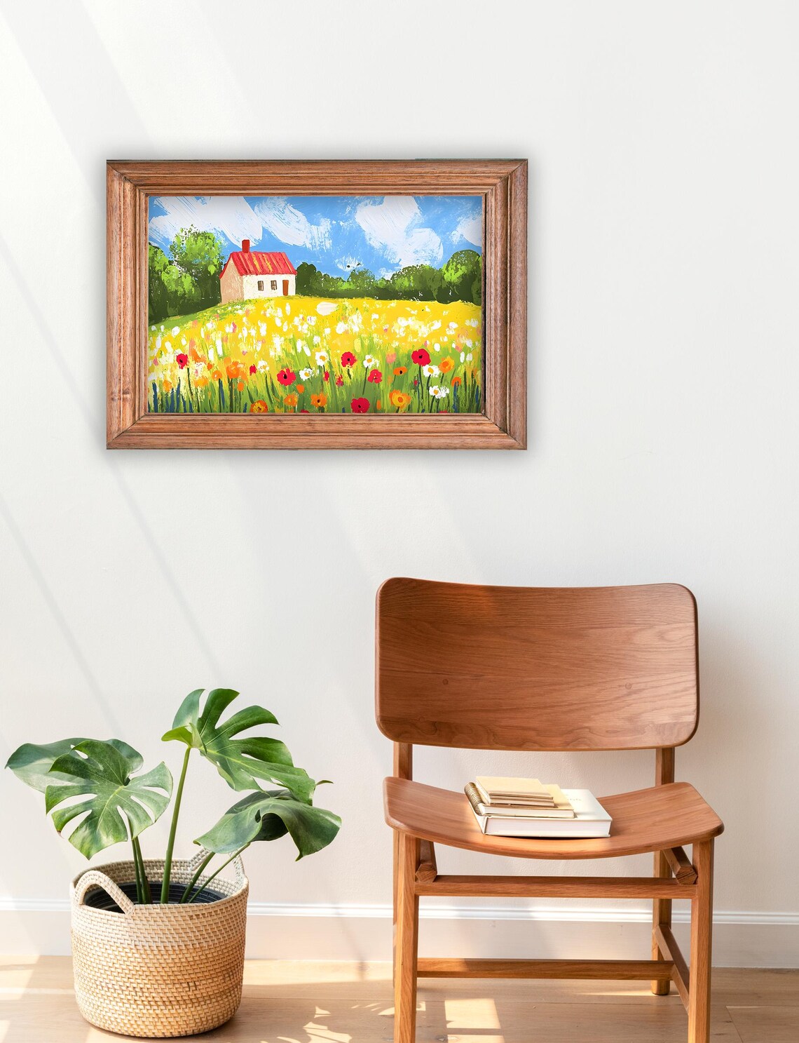 Colorful Countryside Landscape, Farmhouse Wall Art - Image 2
