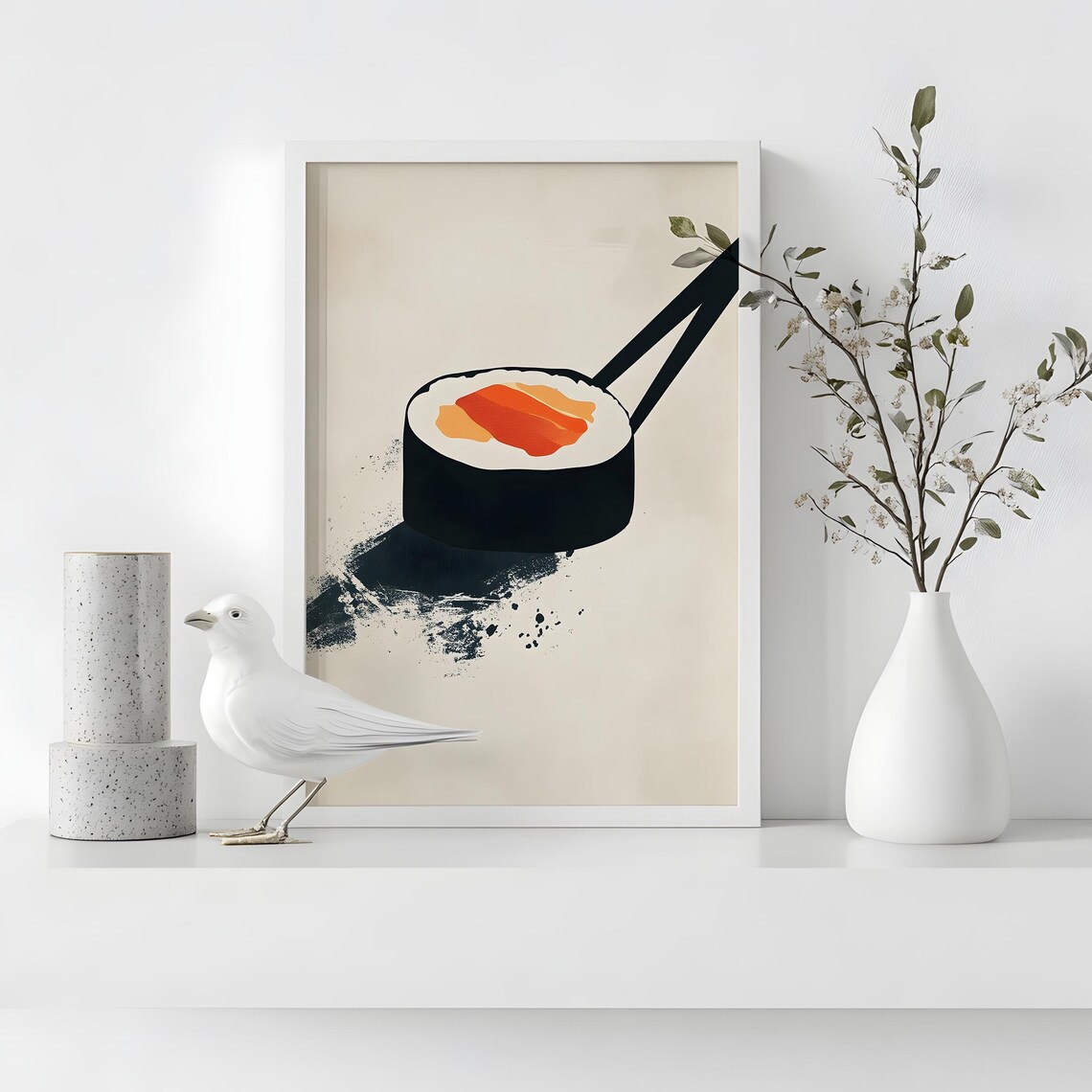 Sushi Poster, Japanese Food Minimalist Kitchen Art - Image 3