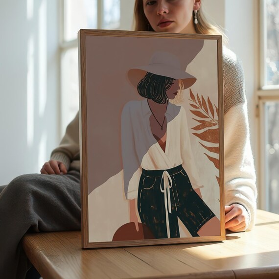 Contemporary Woman, Minimalist Female Art Print