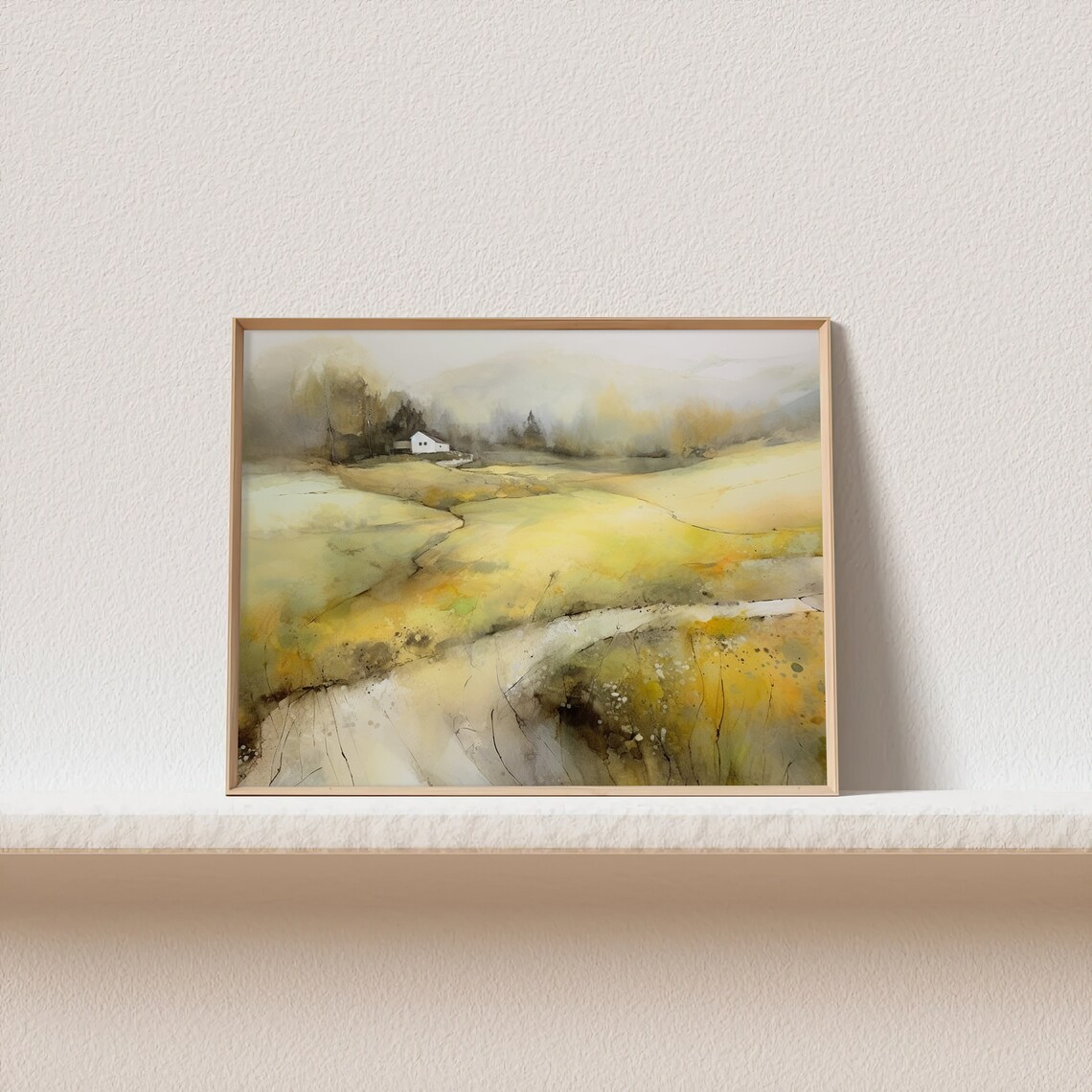 Idaho Farm Watercolor Art Print, Rustic Landscape - Image 2