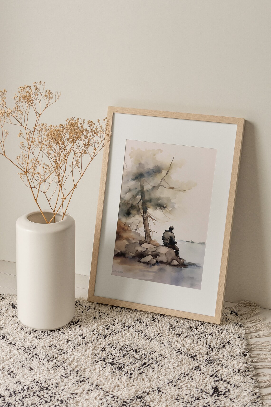Redfish Lake Fishing Art Print, Idaho Landscape - Image 4