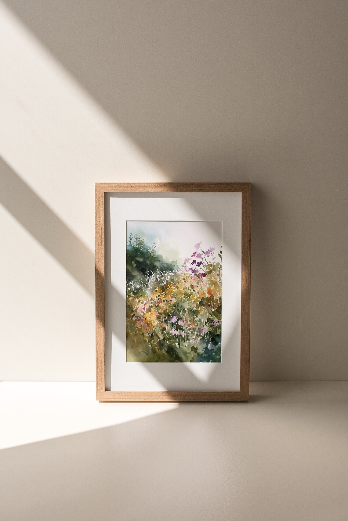Field Of Flowers Watercolor Art Print, Wildflowers - Image 2
