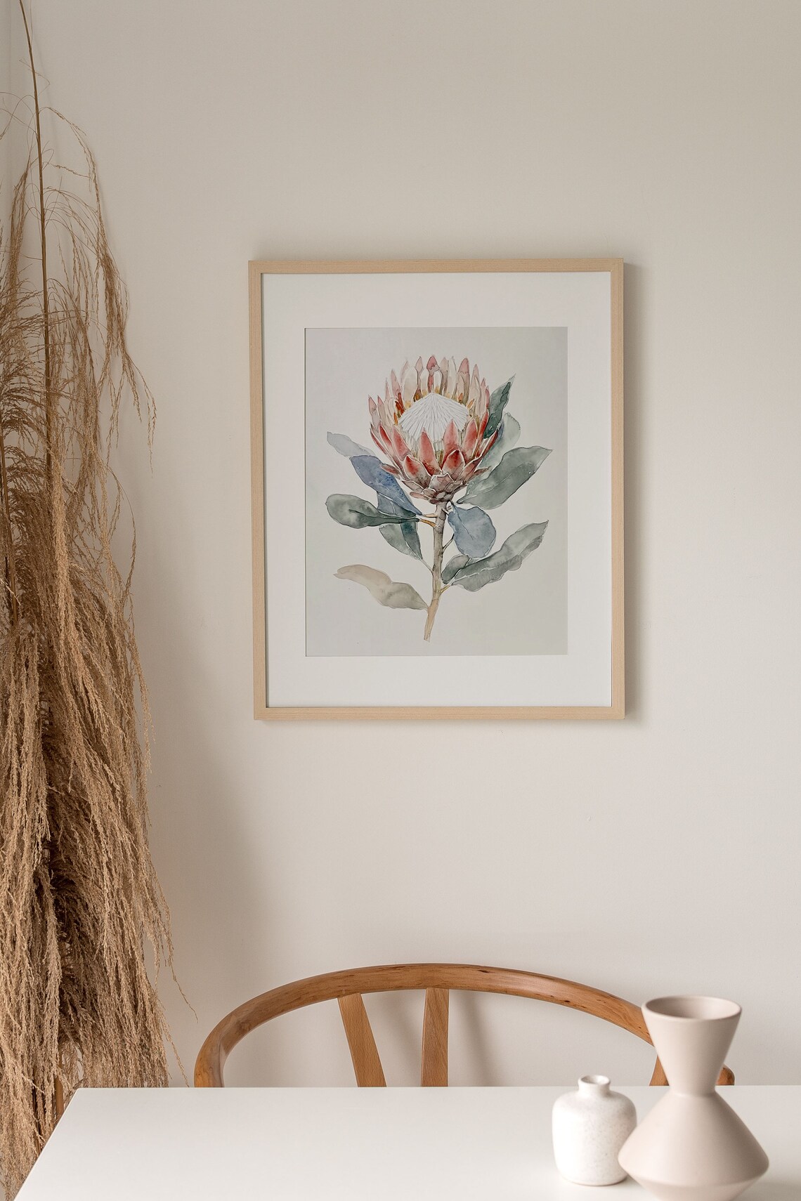 Protea Watercolor Art Print, Botanical Wall Art - Image 5