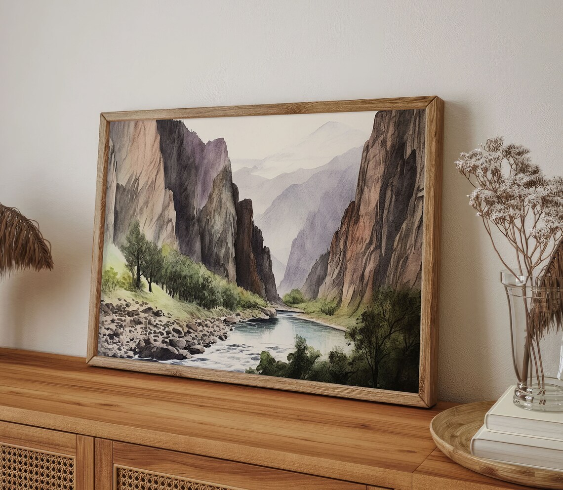 Black Canyon Painting, Gunnison Colorado Art Print - Image 3