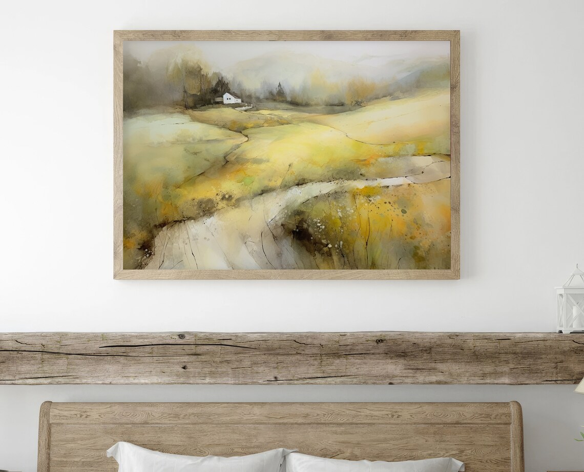 Idaho Farm Watercolor Art Print, Rustic Landscape - Image 4