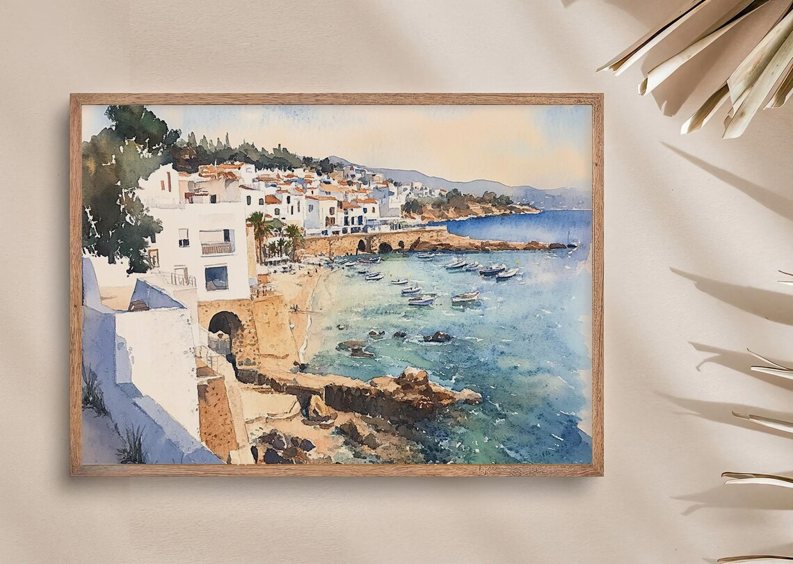 Calella De Palafrugell Watercolor Travel Poster - Image 4