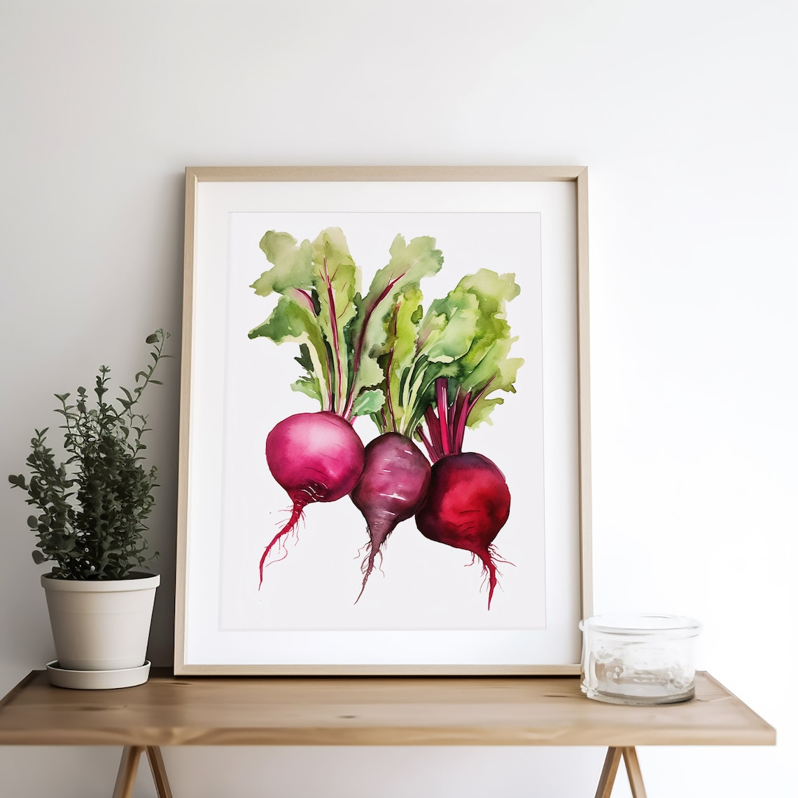 Beet Watercolor Print, Modern Farmhouse Kitchen Art - Image 4