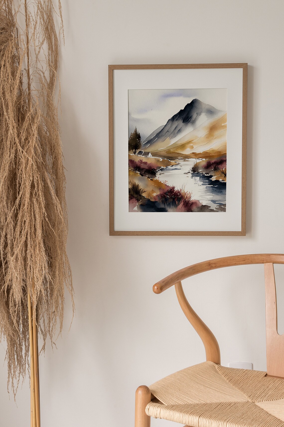 Scotland Watercolor Art Print, Glen Coe Highlands - Image 5