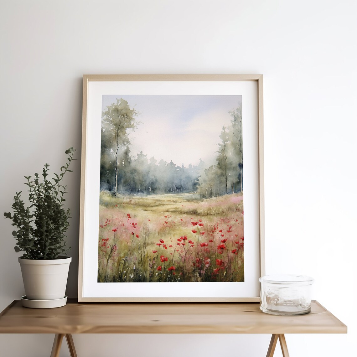 Meadow Watercolor Poppy Art Print, Idaho Wildflowers - Image 5