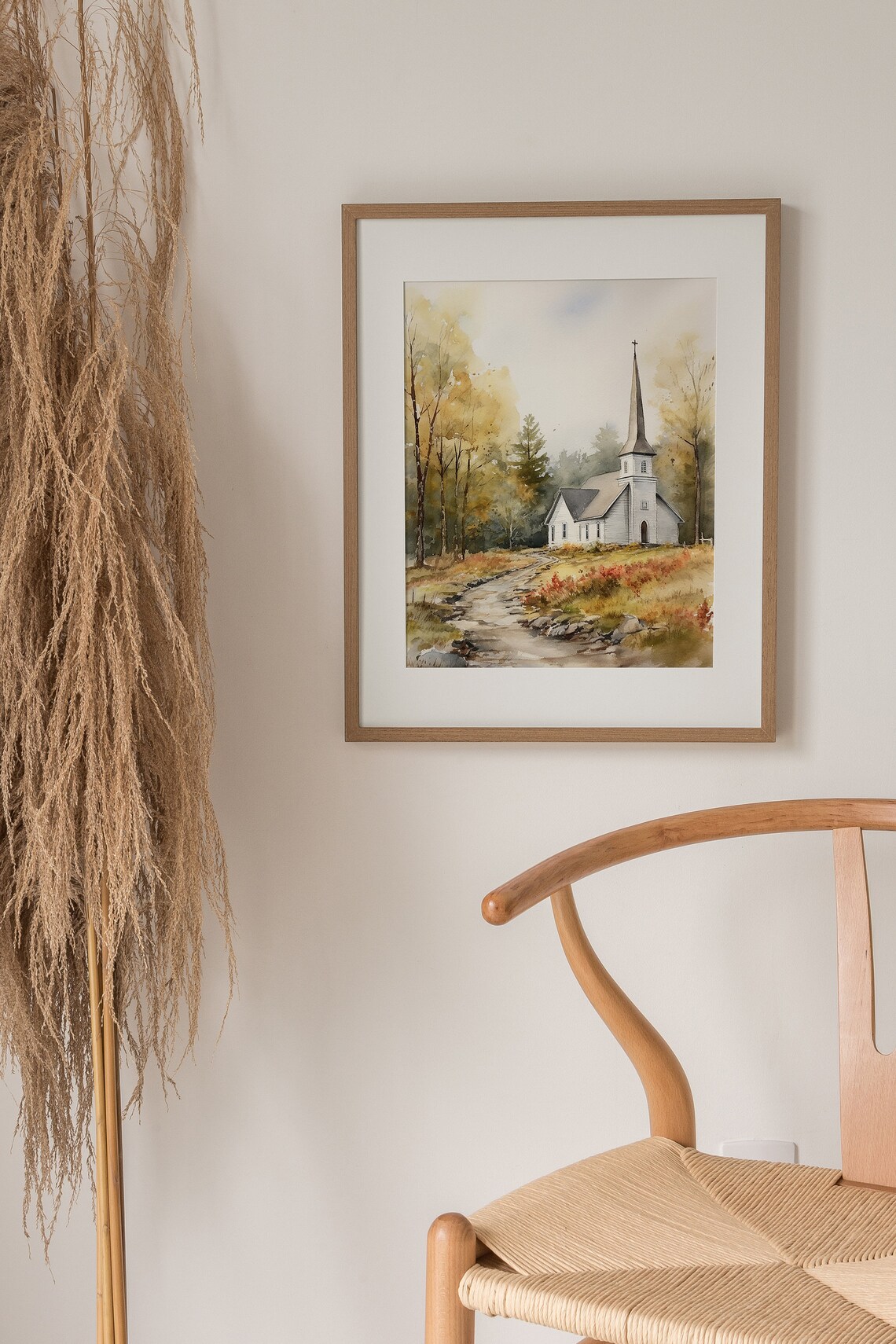 Old Country Church Art Print, North Carolina Landscape - Image 3