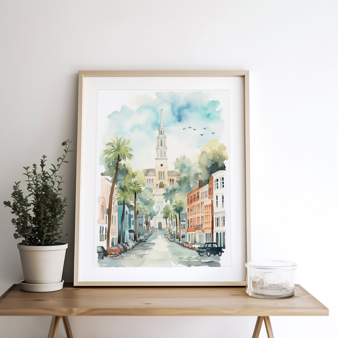Charleston Watercolor Cityscape, South Carolina Art Print - Image 5