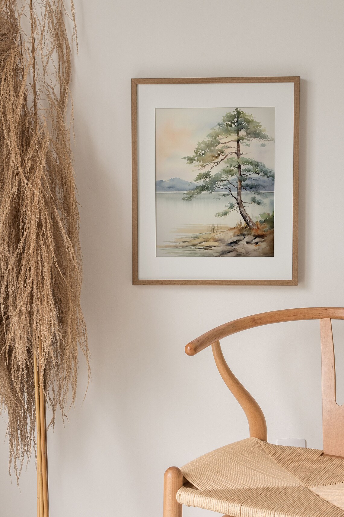 Jenny Lake Watercolor Art Print, Wyoming Landscape - Image 3