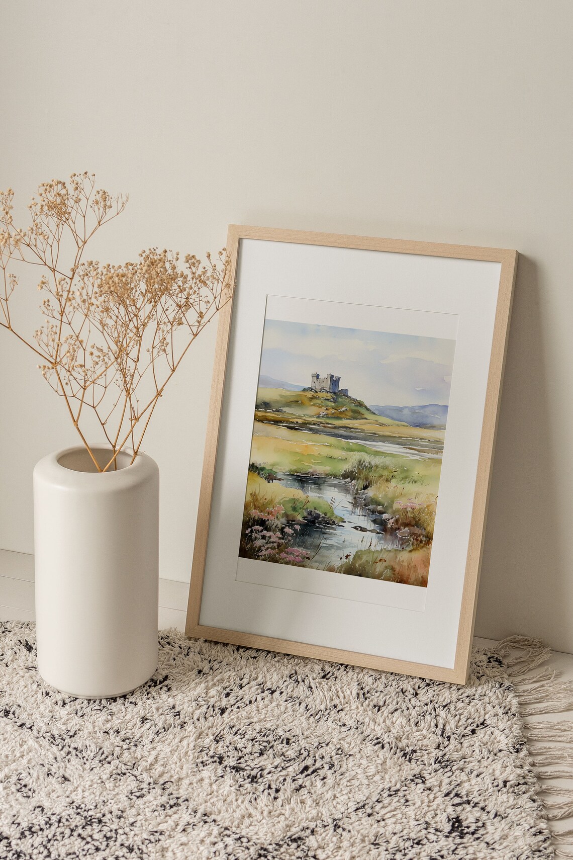Sligo Watercolor Landscape Art Print, Irish Castle - Image 3