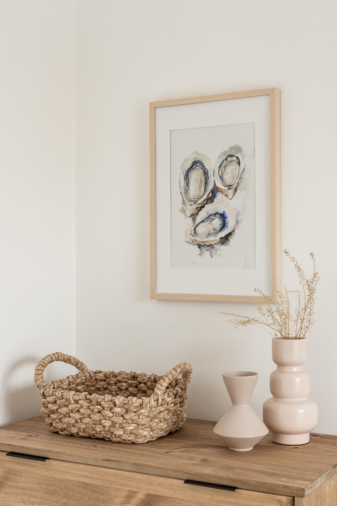 Oysters Watercolor Art Print, Coastal Decor - Image 3