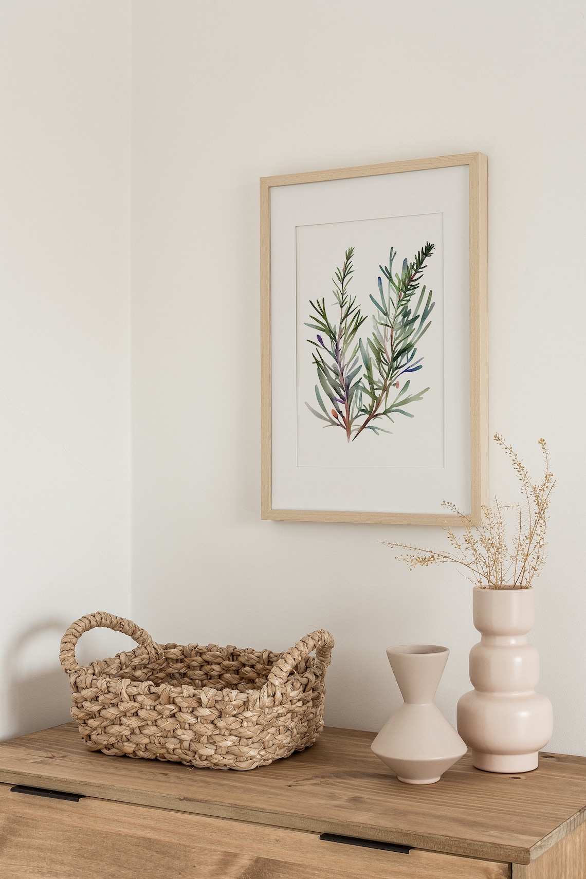 Rosemary Watercolor Herbs Art Print, Kitchen Decor - Image 4