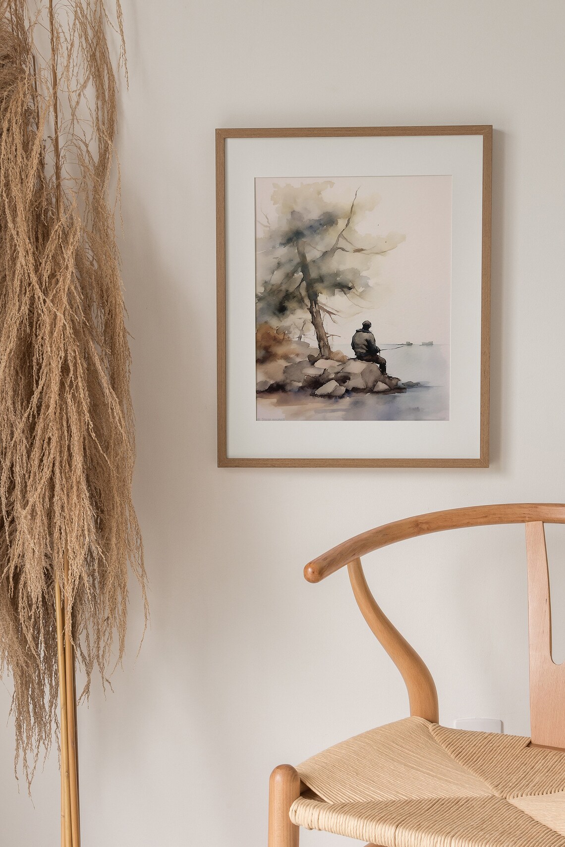 Redfish Lake Fishing Art Print, Idaho Landscape - Image 3