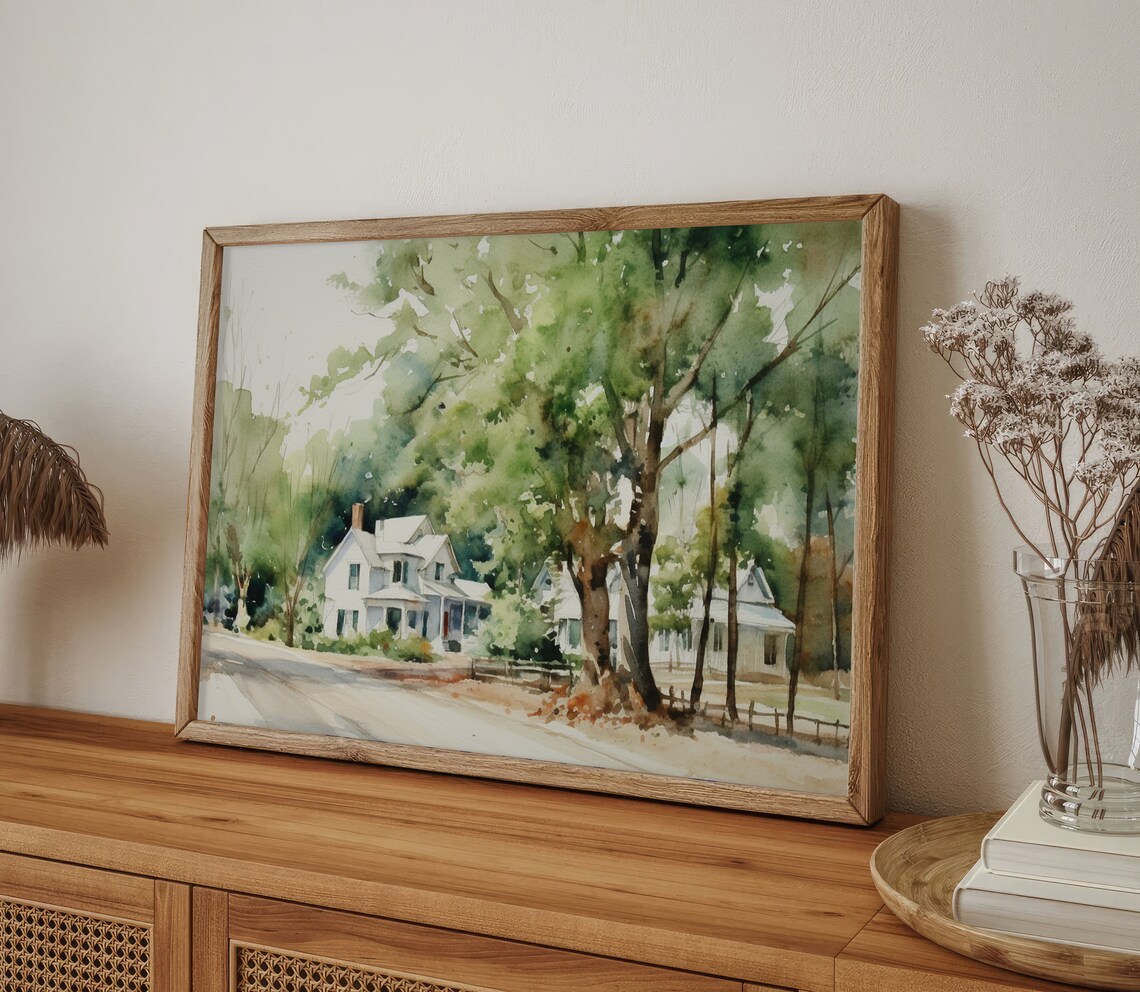 Summerville, South Carolina Main Street Cityscape Art Print - Image 3
