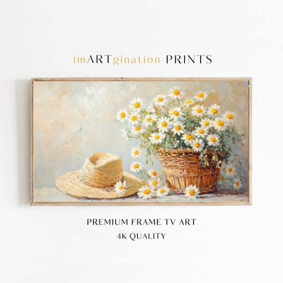 Daisies Summer Oil-Painting Style Wall Art Print