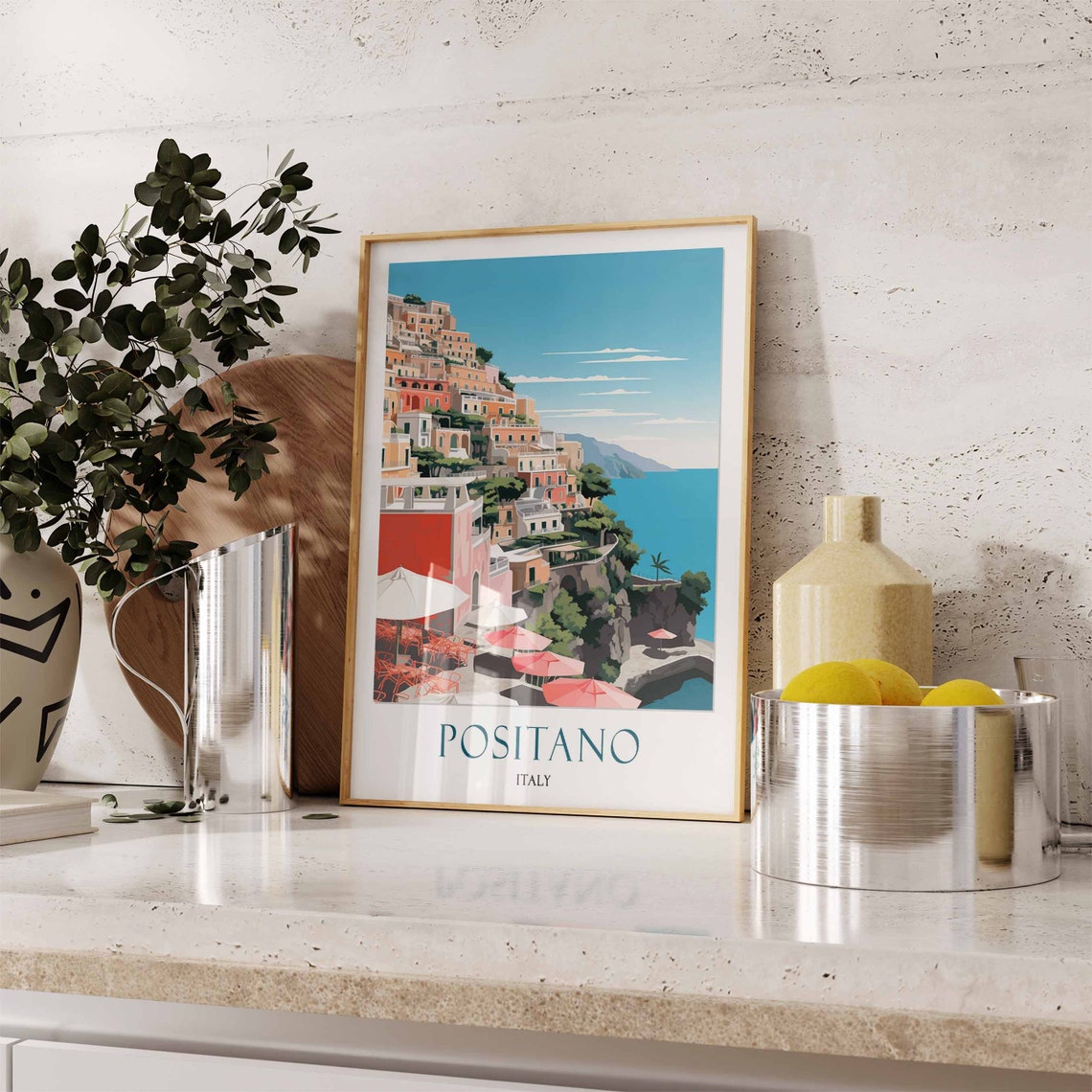 Positano Travel Print Positano Travel Poster Italy Travel Decor Travel Gift Positano Art Print Landscape Print Italian Wall Art - Image 3
