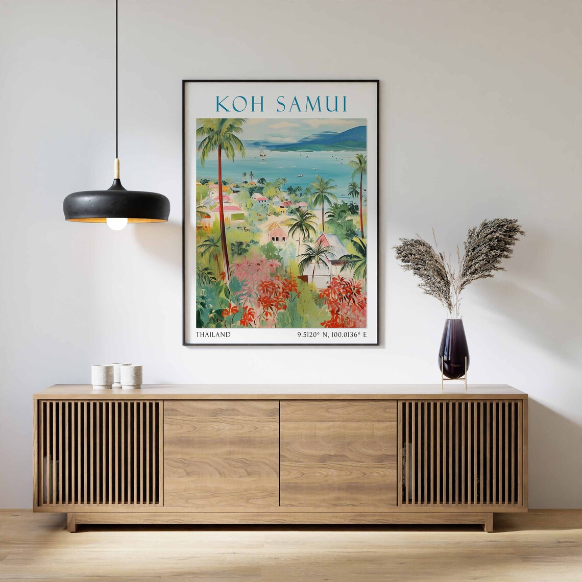 Koh Samui Travel Poster, Thailand Island Print - Image 3