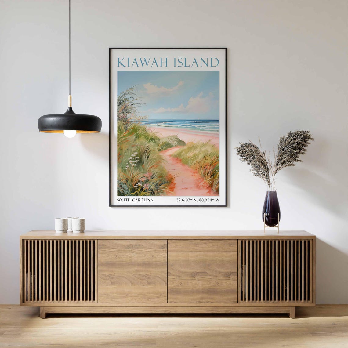 Kiawah Island South Carolina Beach Dune Path Sea Grass Travel Poster - Image 2
