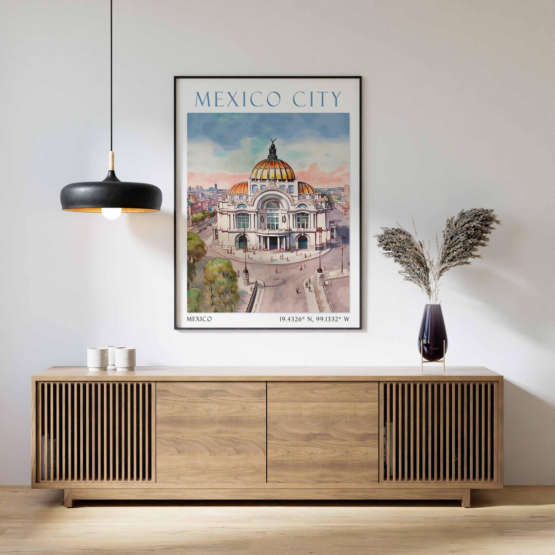 Mexico City Traditional Travel Print United States Mexico City Poster Mexico City Poster Wedding Gift Birthday Present - Image 2