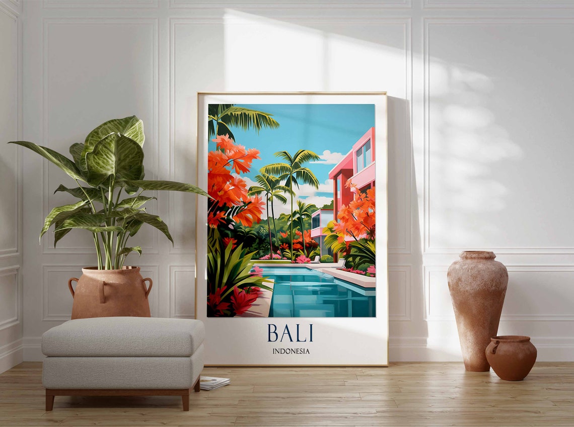 Bali Travel Print Bali Travel Poster Indonesia Wall Art Tropical Paradise Print Bali Beach Art Southeast Asia Travel Decor Travel Gift - Image 2