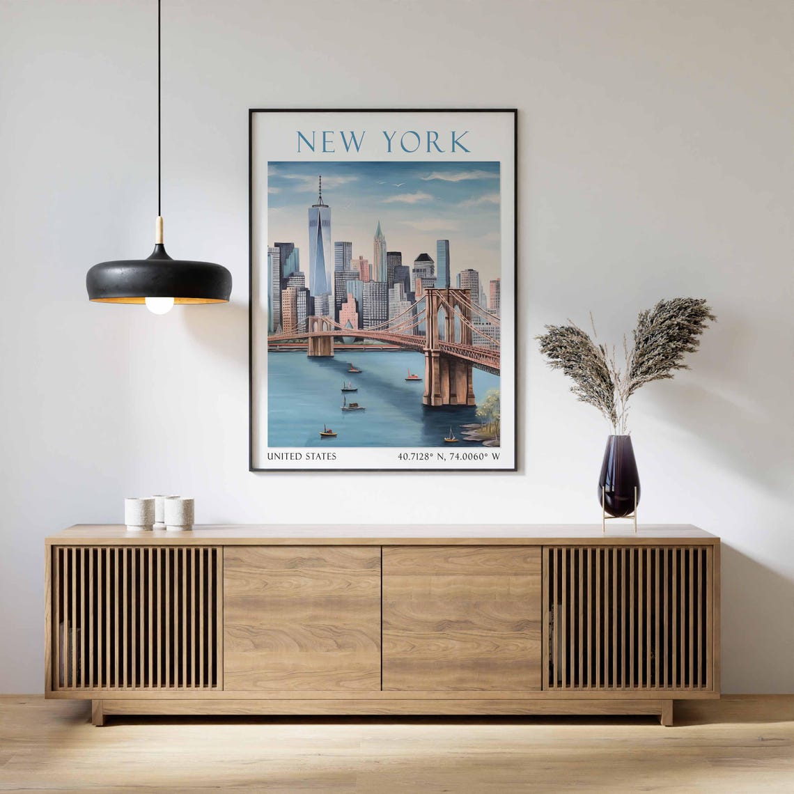 New York Print Brooklyn Bridge Art New York Poster New York Lover New York Art New York Print Travel Travel Print - Image 2
