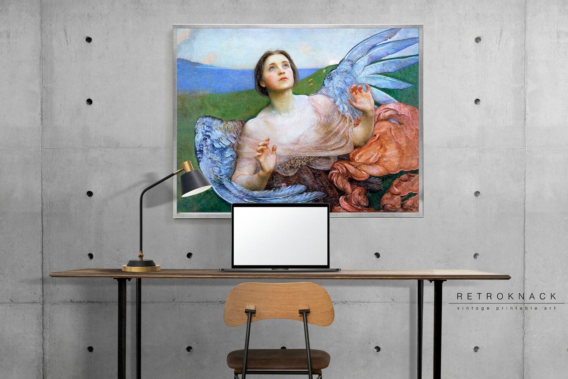 Angel Painting Wall Art Religious Art Spiritual Decor Pt18 - Image 2
