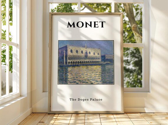 Claude Monet The Doges Palace Venice Waterfront Art Gallery Poster