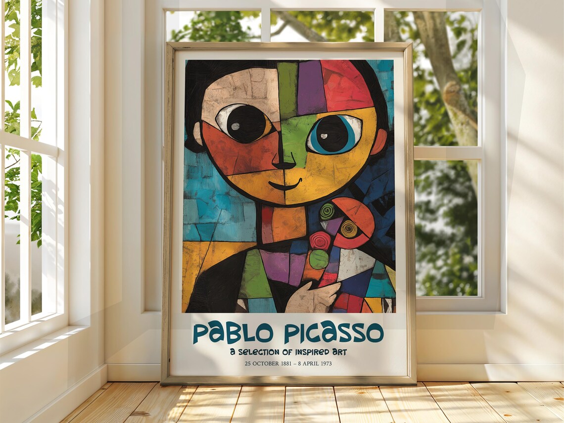 Pablo Picasso Art Exhibition Print Cubism Surrealism Poster Abstract Gallery Home Decor Face