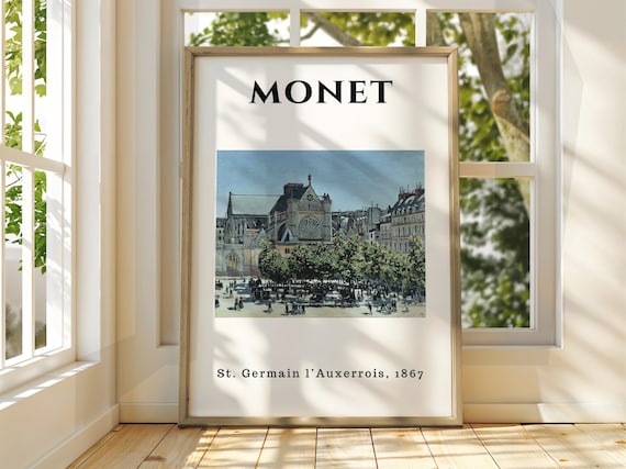 Claude Monet St Germain lAuxerrois Paris 1867 Church Art Poster