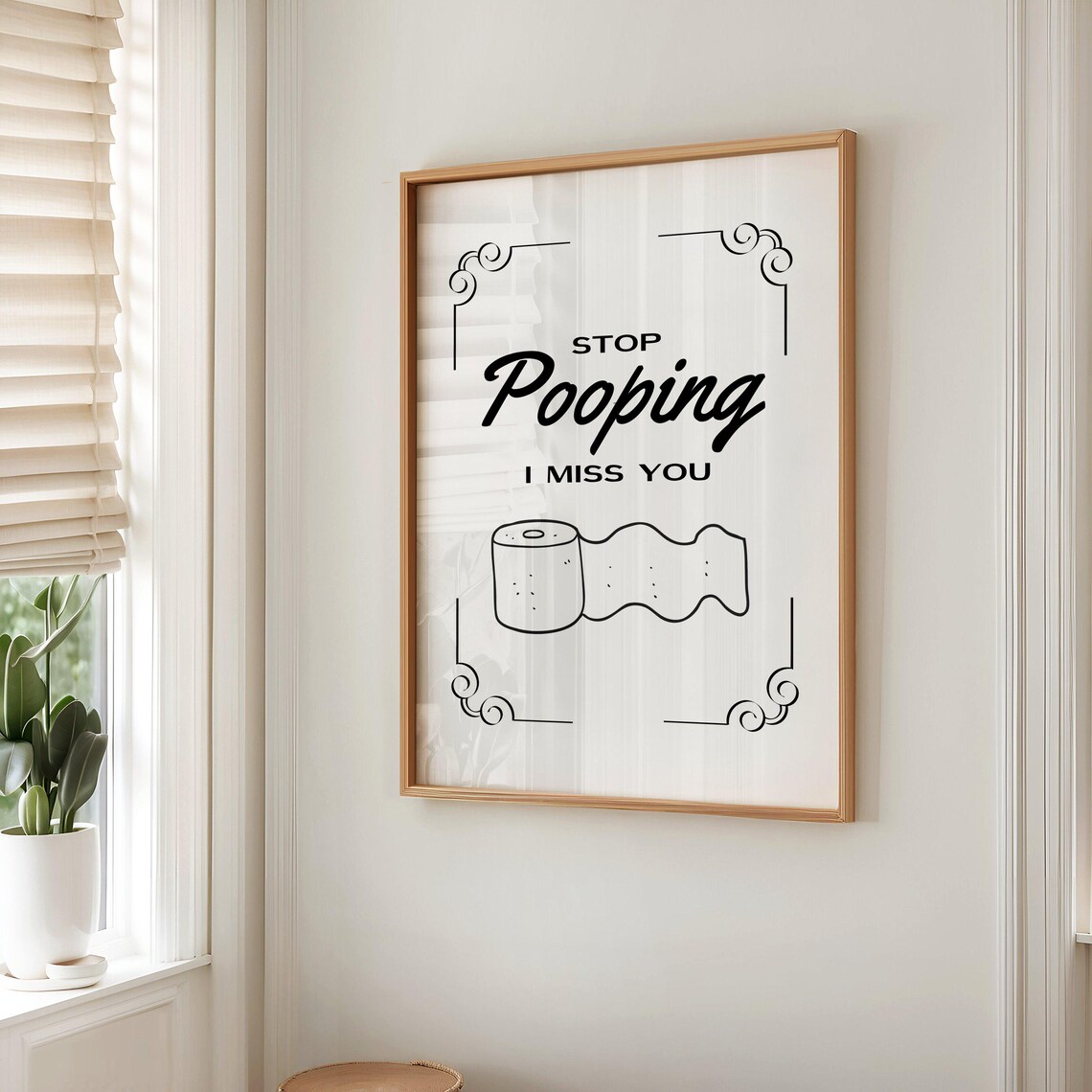 Stop Pooping I Miss You, Funny Bathroom Poster - Image 5