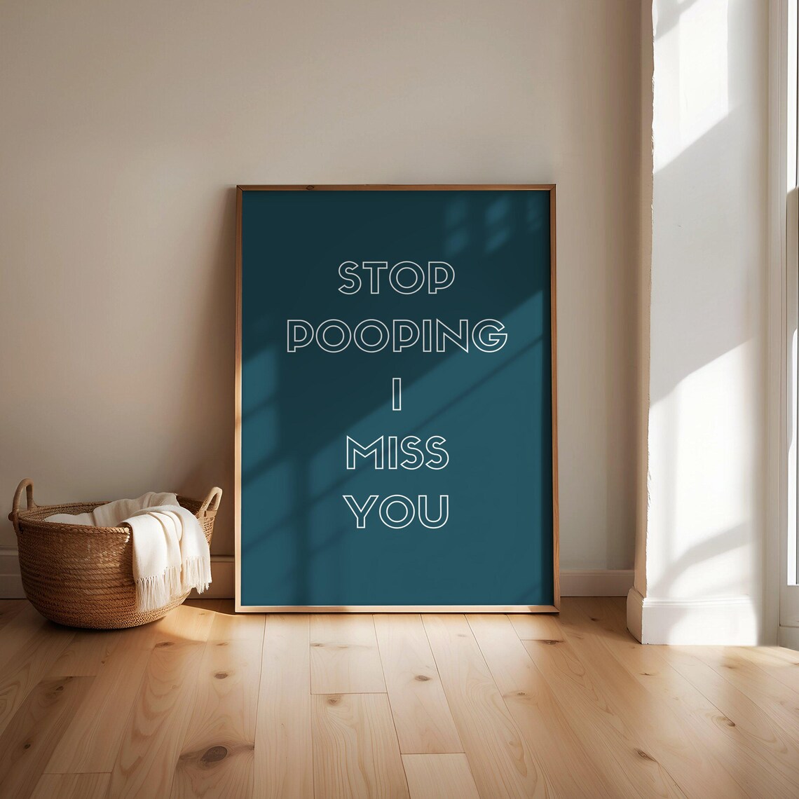 Stop Pooping, Miss You Bathroom Humor Poster - Image 3