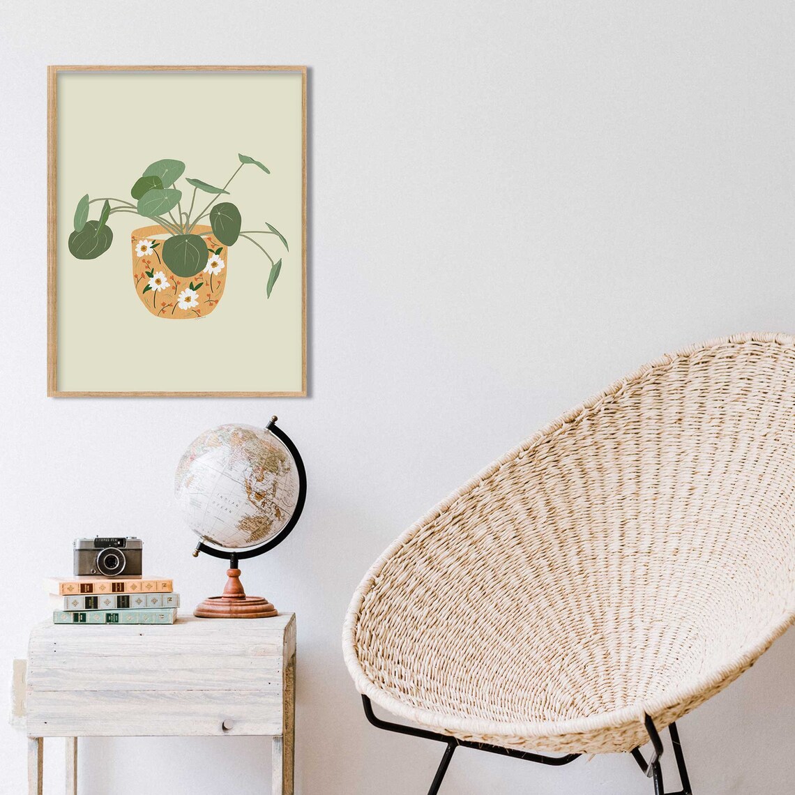 House Plants Pilea Plant Art Print, Boho Botanicals - Image 3