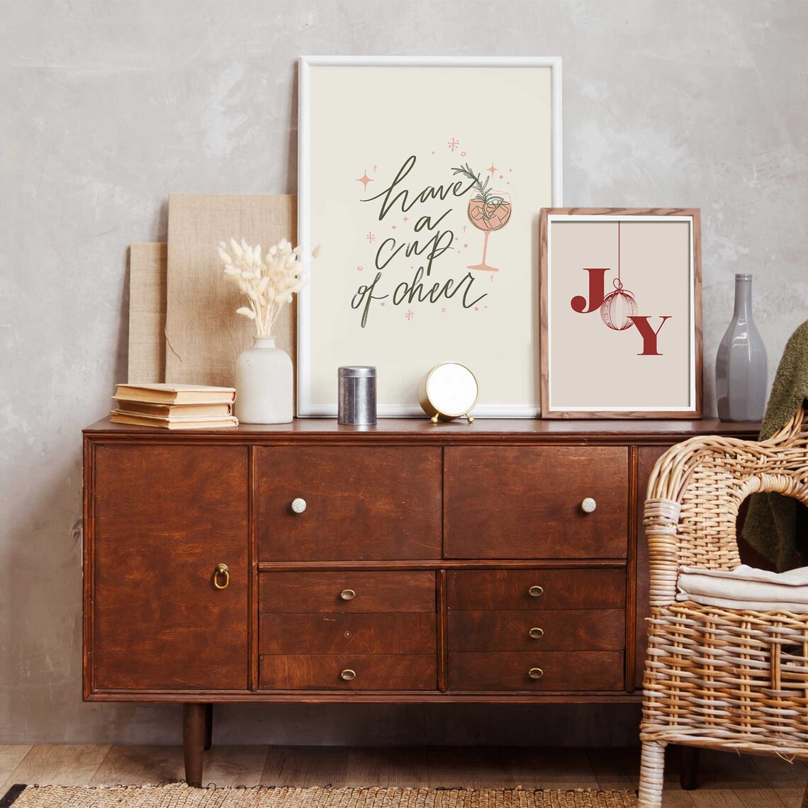 Holiday Sign Bar Cart Sign Art Print, Christmas Decor - Image 2