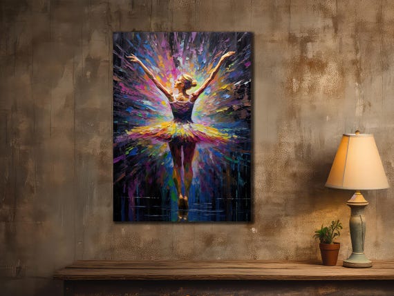 Ballerina Print Art Dancer Wall Art Ballerina Painting On Modern Printing Art Gift For Her Woman Dancer Wall Decor