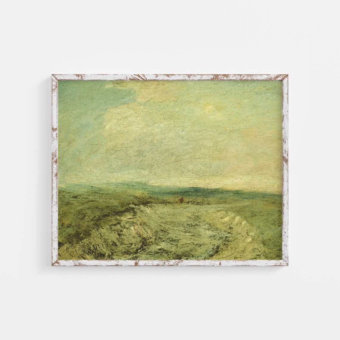Textured Abstract Landscape, Vintage Landscape Art Print