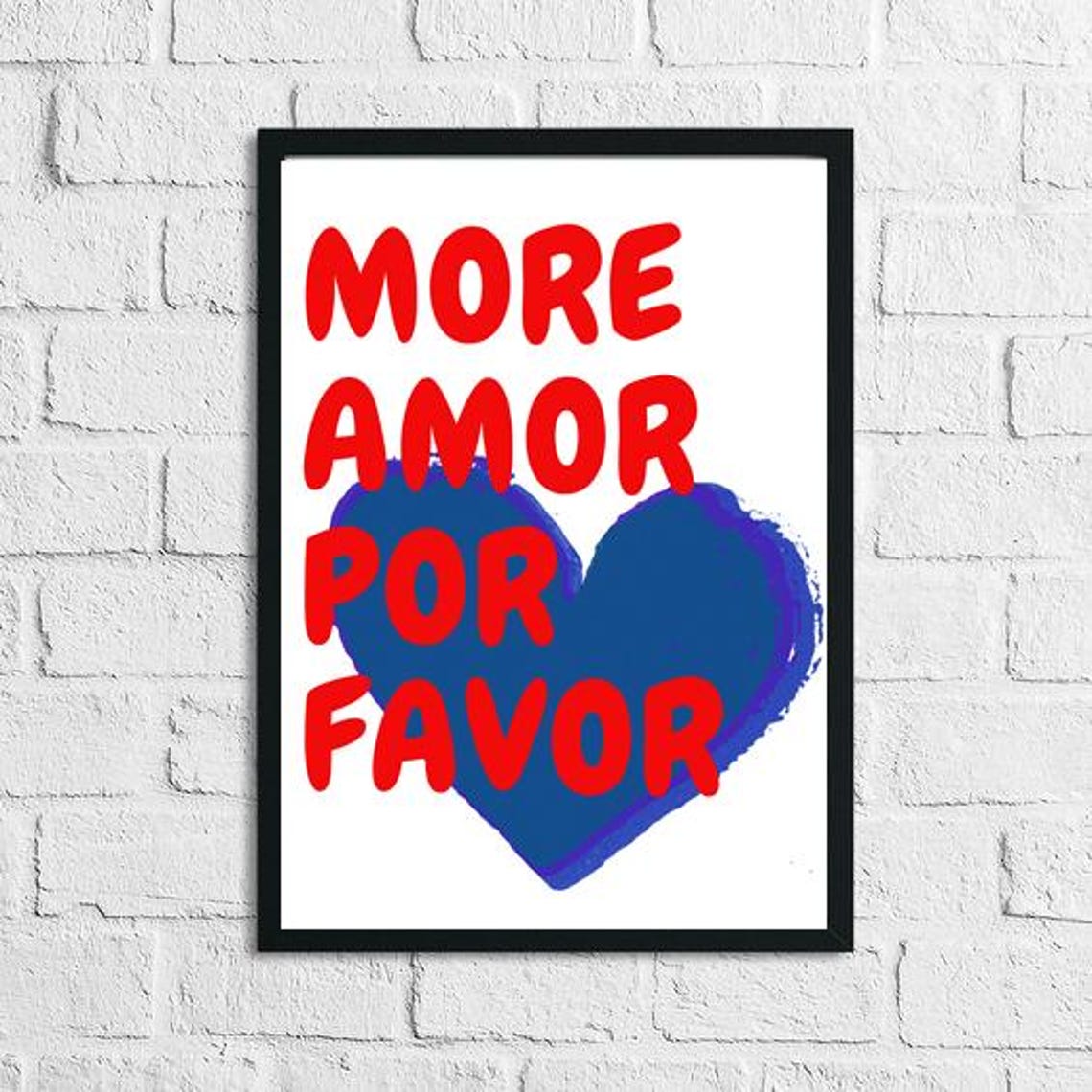 More Amor Por Favor Poster Love Quote Love Poster Trendy Typography Art Print Maximalist Poster Aesthetic Heart Print