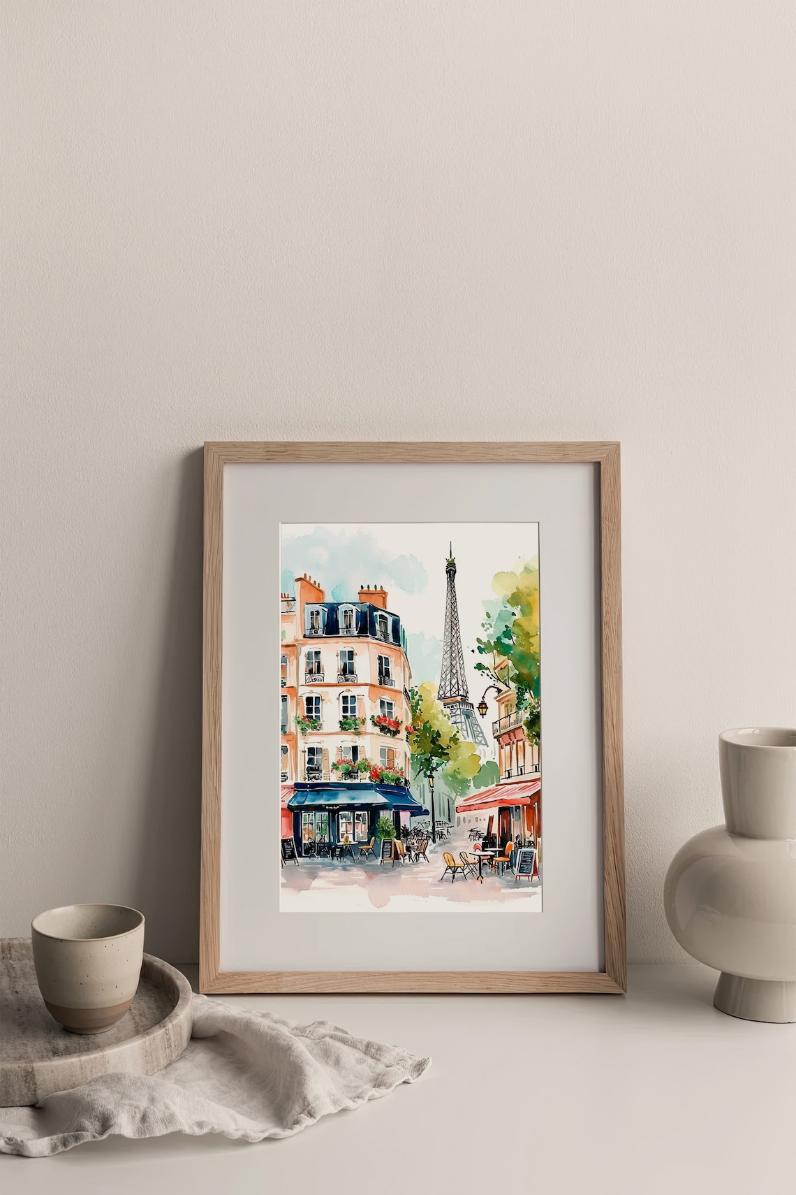 Paris Cityscape Watercolor Art Print, Travel Poster - Image 4