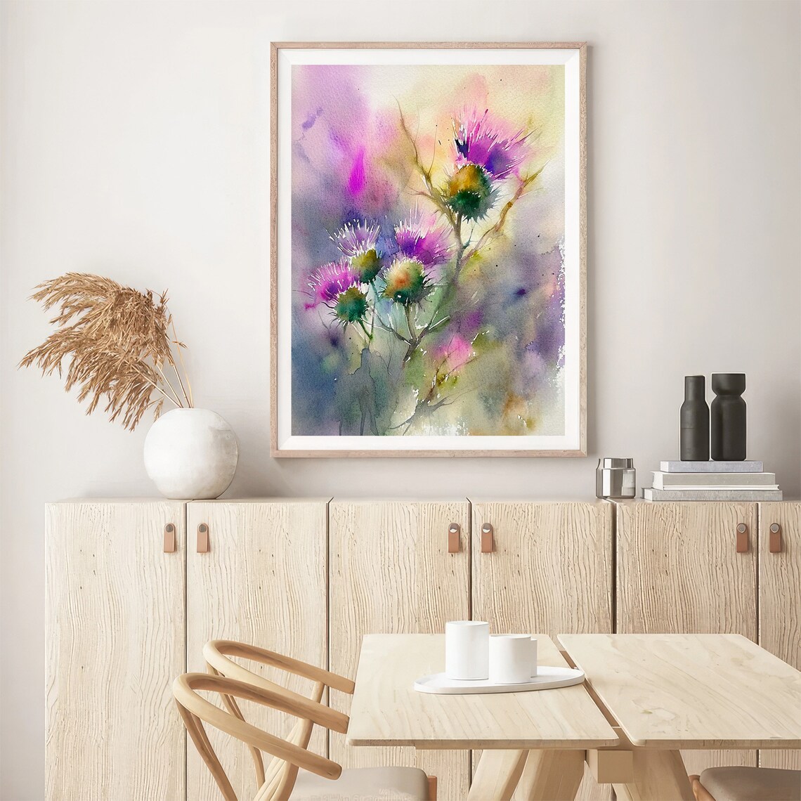 Thistle Flowers Watercolor Art Print, Scotland Wildflowers - Image 5