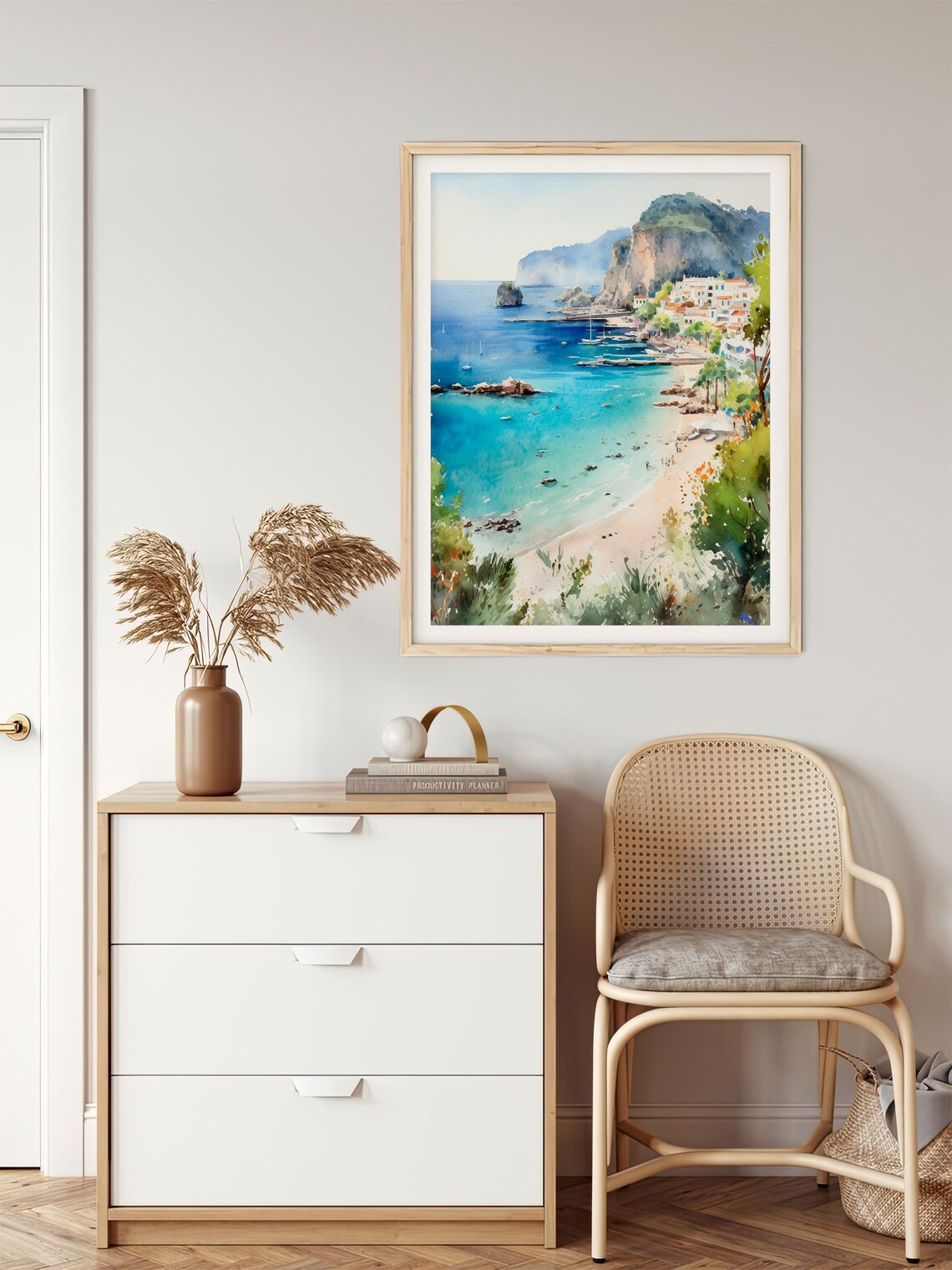 Capri Island Watercolor Travel Poster, Italy - Image 5