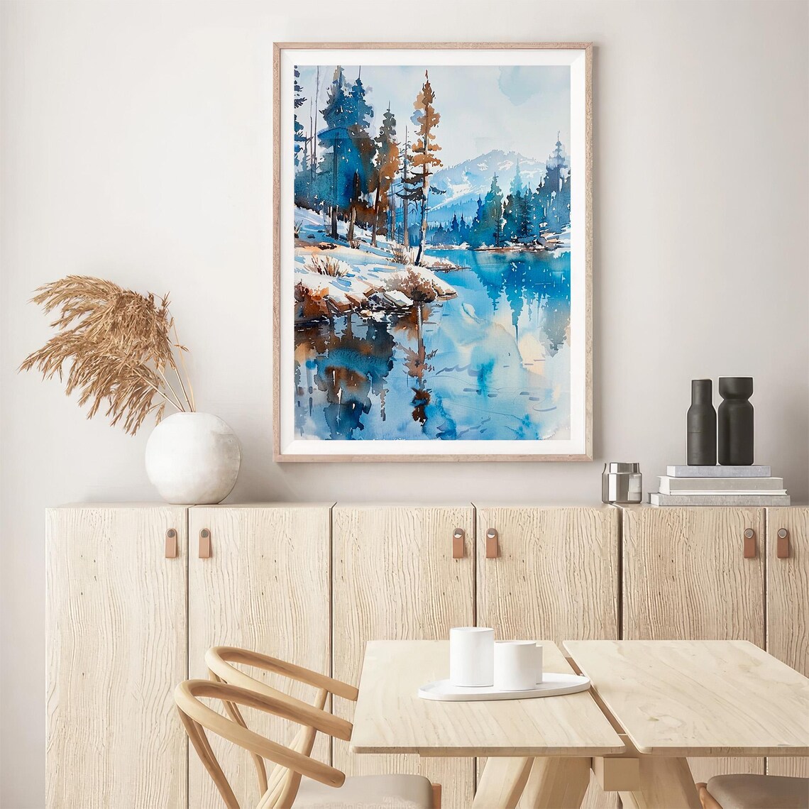 Tahoe Lake Watercolor Art Print, California Landscape - Image 5
