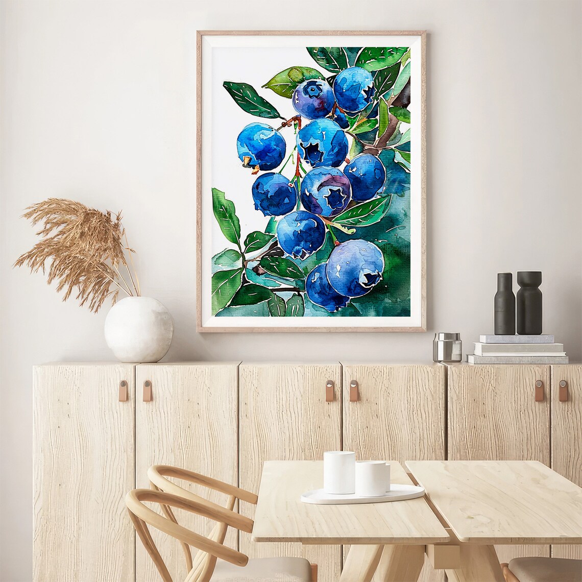Blueberry Watercolor Botanical Art Print - Image 5