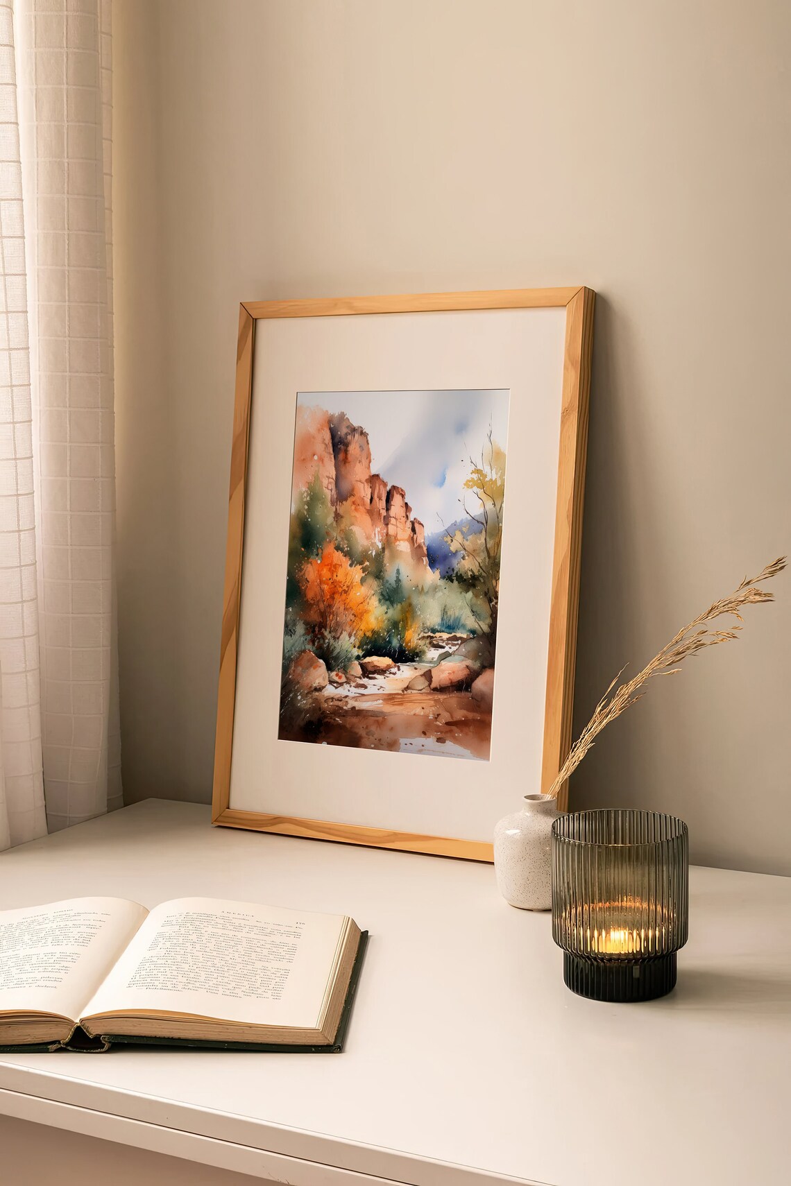 Colorado Springs Watercolor Art Print, Mountain Landscape - Image 3