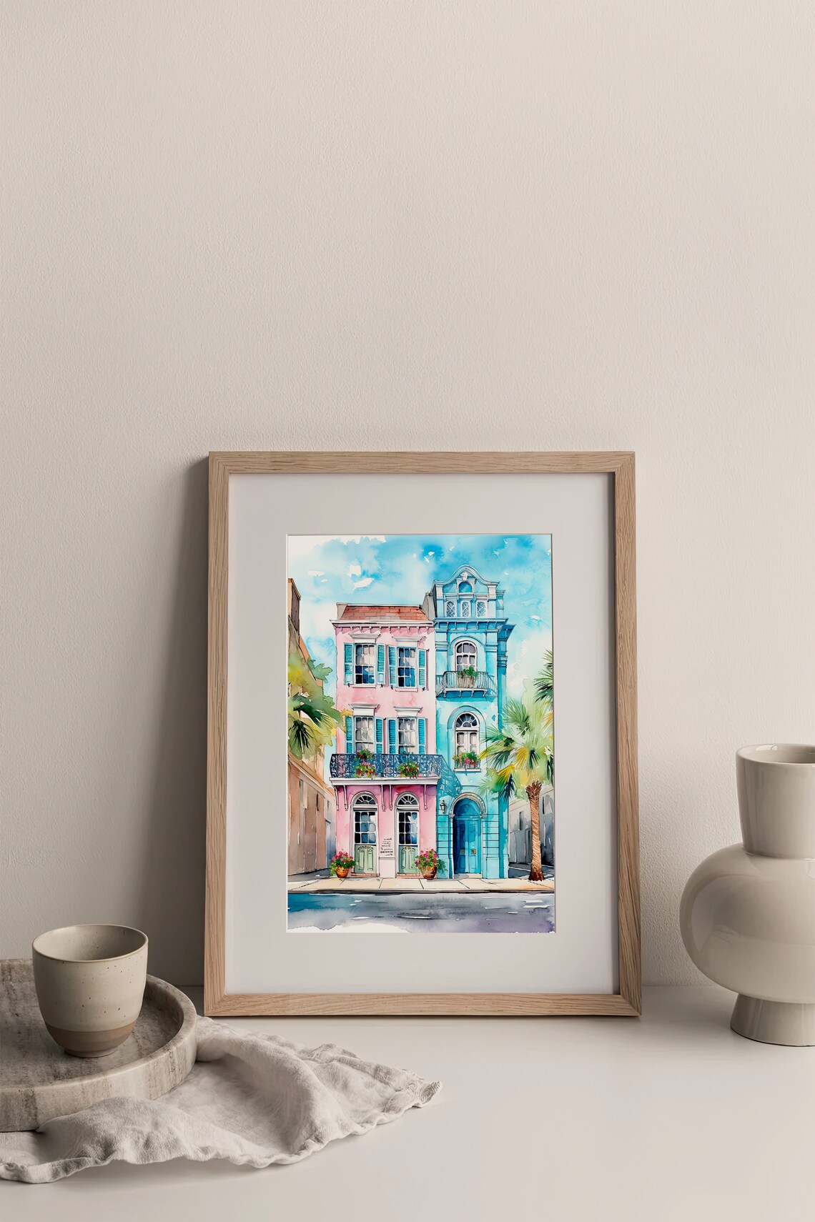Charleston Watercolor Painting Art Print, Cityscape - Image 4