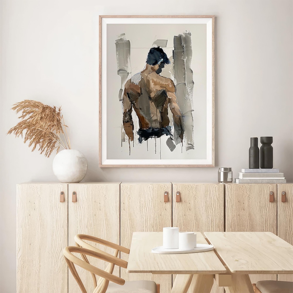 Male Body Art Print, Gay Watercolor Portrait - Image 5